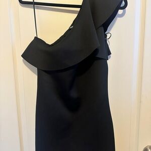 Express Black One-Shoulder Dress